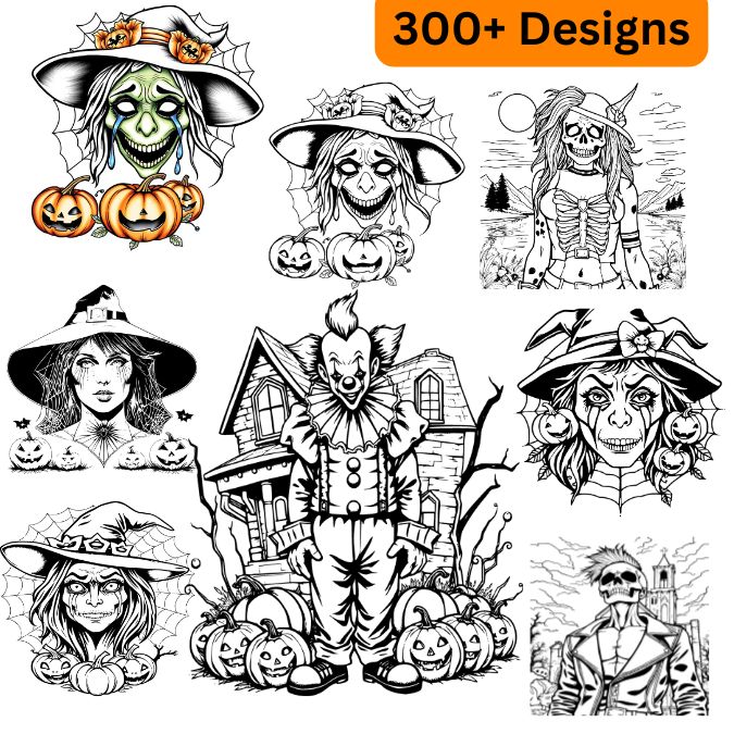 halloween-coloring-page-bundle