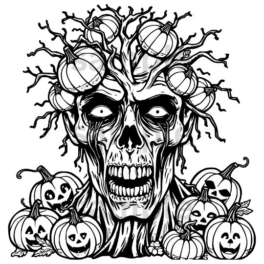 halloween-zombie-tree-coloring-pages